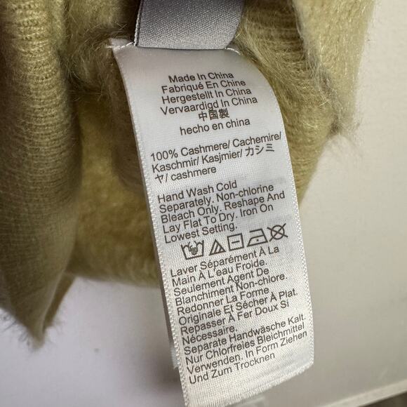 J.Crew Brushed Cashmere Sweater T-Shirt S Tan Crew Neck Short Sleeve Soft Fuzzy - Picture 5 of 6